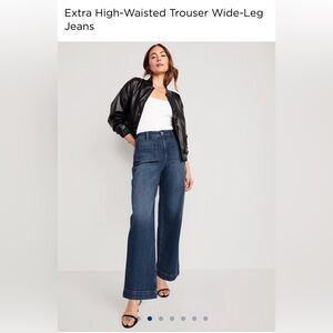Extra High-Waisted Trouser Wide-Leg Jeans